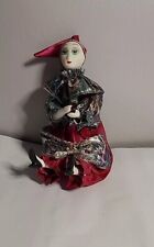 Vintage Harlequin Silver Metallic Woman  Doll Figurine picture