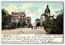 Stockholm Sweden Postcard Jacob's Church And King The Opera Arsenalsgatan 1904 picture