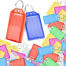 40 Pack Plastic Key Tags with Split Ring and Label Window 10 Colors picture