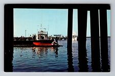 Ocean City MD-Maryland, Below Ocean Pier, Antique, Vintage Souvenir Postcard picture