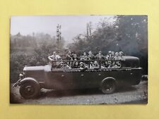 cpa 1930 photo card transport vehicle heavy cars Catholic pilgrims picture