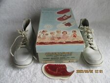 JUMPING-JACKS Baby Shoes Vintage White Leather Used in Box picture
