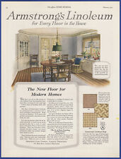 Vintage 1922 ARMSTRONG'S LINOLEUM Flooring Home Decor Ephemera 20's Print Ad picture