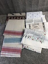 Lot 10 Vintage Linen Tea towels Calendars picture