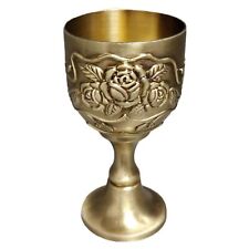 Gold Communion Cup Mini Chalice Goblet 1 OZ Offering for Church Small Brass picture