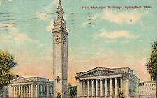 Springfield, Mass, MA, New Municipal Buildings, 1911 Vintage Postcard b6636 picture