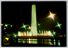 c1980s Brazil Sao Paulo Night View Luminous Fountain Vintage Postcard picture