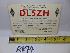 VINTAGE QSL CARD AMATEUR RADIO HISTORY 1969 POSTAL STAMP LONDON ENGLAND AIR MAIL picture