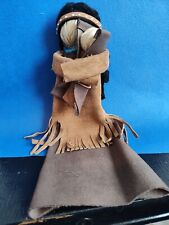 Handmade Doll Depicting Native American Girl With Baby picture