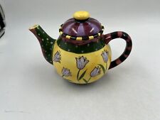 Pre-Owned Milson + Louis Ceramic 6in Multicolor Floral Teapot DD02B28004 picture