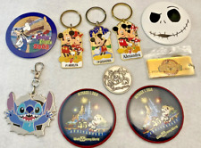 Lot of 9 Disney Buttons and Keychains 45th Anniversary Grandma Abuelita Goofy picture