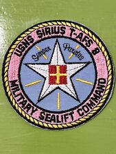 USNS SIRIUS T-AFS 8 MILITARY SEALIFT COMMAND PATCH PINK OUTER picture