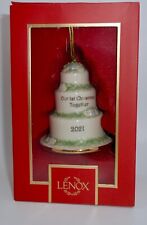 LENOX 2021 OUR 1st CHRISTMAS TOGETHER Wedding Cake Porcelain Ornament  H72 picture