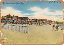 Metal Sign - Connecticut Postcard - Old Colony Beach, Old Lyme, Conn. picture
