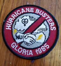 Vintage 1985 Hurricane Busters Gloria 1985 Northeast Utilities Patch Never Used picture