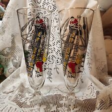 Vintage Pirate Fancy Glasses From 50's Or 60's Retro Caribbean Set Of Four picture
