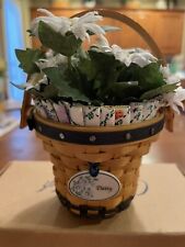 Longaberger Daisy Basket 1999 May Series Liner,Protector, Tie On & Daisy Flowers picture