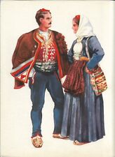 Vladimir Kirin Croatian National Costumes SPLIT vintage card 30 x 22 cm picture