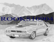 1972 Plymouth Roadrunner MUSCLE CAR ART PRINT picture