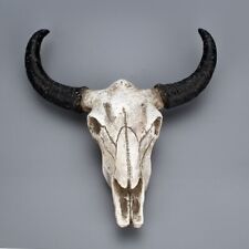 Resin Bull Cow Skull Head Wall Hanging Decor 3D Animal Wall Home Halloween Decor picture