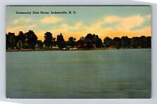 Jacksonville NC- North Carolina, Community Club House, Antique, Vintage Postcard picture