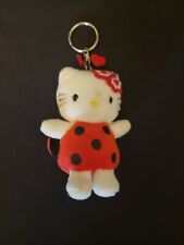 Cute Hello Kitty Keychain Plush Nakajima Sanrio Vintage Retro Ladybug Red Heart picture