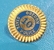 Oregon OR State Police 10 Years Anniversary Mini Badge Pin picture