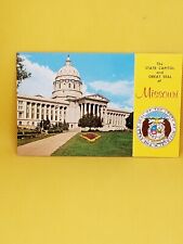 Postcard The State Capitol Building Jefferson City  and Great Seal Missouri #283 picture