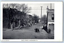 Keosauqua Iowa IA Postcard First Street Exterior Building 1909 Vintage Antique picture