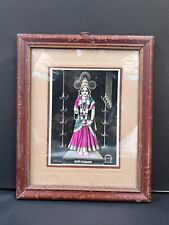 Antique Goddess Devi Kumari Photograph in Wooden Frame Signed By M. Ramaiah picture