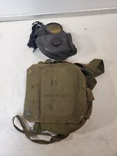 Vintage US M17 M Military Gas Mask & Canvas Bag  picture