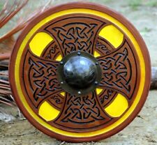Viking wooden shield Norse Design Hand Carving Wooden Viking Shield 24 Inches picture