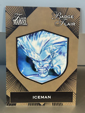 2024 UD Fleer Marvel Flair Badge Flair PFB10 Iceman picture