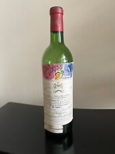 RARE 1970 Château Mouton Rothschild Empty bottle, No Cork Marc Chagall Label picture