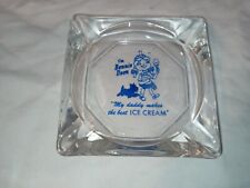 Vintage Bonnie Doon Ice Cream Glass Cigarette Square Ashtray Excellent Cond picture