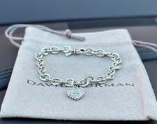 David Yurman Sterling Silver 925 Cookie Heart Cable 4.5mm Chain Bracelet SMALL  picture