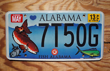 2013 FISH ALABAMA Graphic License Plate - Nice Original picture