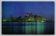 The New York Skyline Of A Fabulous City Vintage Unposted Postcard picture