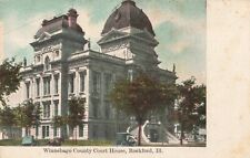 Winnebago County Court House Rockford Illinois IL c1910 Postcard picture