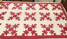 Vintage red and white quilt picture