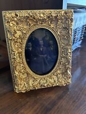 19th Century Tintype Photo 5 Men In Suits, In Gilt Frame picture