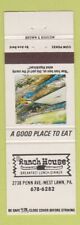 Matchbook Cover - Ranch House Restaurant West Lawn PA picture