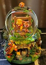 Disney Winnie the Pooh 1963 “Playing Poohsticks” Musical Snow Globe RETIRED  picture