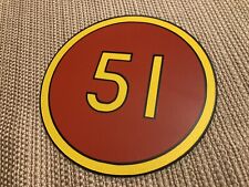 EMERGENCY Squad 51 Door Reflective Vinyl Magnet 4 Inch Diameter Randy Mantooth picture