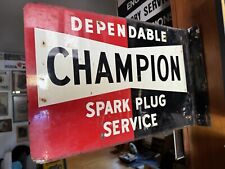 Vintage Champion Spark Plug Sign Flange Authentic RARE picture