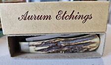Aurum Etchings Pheasant Hunt W/2 Dogs 301-18 Knife 2 Blade picture