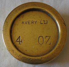 Antique 4oz Brass Weight Avery Ltd Marked K13 & GR 485 On The Underside picture