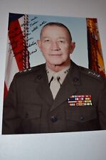 Marine General Clyde Dean Signed 8x10 Photo Vietnam Purple Heart D:2001 picture
