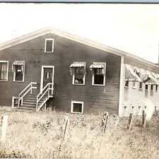 c1910s Pioneer School House? RPPC Country Building Sharp Real Photo Postcard A96 picture