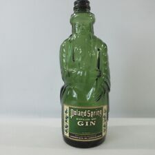 Vintage Moses Figure Bottle Poland Spring Distilled Dry Gin Alcohol  Green Maine picture